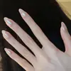 Olho de Gato Cor Sólida Avançada Mesma Mão Artesanal Templo Ganlu Usando Huafei Arte de Unhas Rosto Nude Branco Natural Adesivo