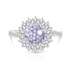 Anillo de Girasol con Brazos Retorcidos de Fuegos Artificiales de Piedras Preciosas de Colores Más Vendido en Transmisión en Vivo, Diamante de Alto Carbono Súper Brillante Chapado en Oro Real, Envío Directo de Una Pieza