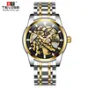 Reloj mecánico de esqueleto Omeiwei, moderno y a la moda, reloj automático de marca para negocios, modelo de lujo ligero con esfera grande para hombre