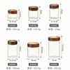 Mini pote de vidro hermético para armazenar grãos e pó de café, lata para chá, pequena garrafa de grau alimentício, à prova de umidade, alto borossilicato