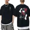 Anime japonês Jujutsu Kaisen Fushiguro Toji camiseta gráfica masculina moda feminina Oversize