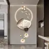 Rejilla de Fondo para Sala de Estar Tallada en Acrílico Pintura Colgante Lámpara de Pared LED de Alta Gama Pintura Decorativa para Pasillo de Entrada