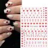 Nuevas pegatinas de arte de uñas transfronterizas ins corazón rojo cartas de póker A Día de San Valentín corazón de póker pegatinas adhesivas para uñas