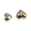 Botón Alto de Metal Espejo Corazón Dorado y Plateado Botón Decorativo en Forma de Corazón Accesorios para Ropa Camisa Cárdigan Tejidos