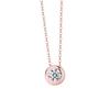 Collar Damira estrella luna sueño plata esterlina s925 para mujer, versátil, estilo de lujo ligero, circonita, cadena clavicular, oro rosa, generación de cabello