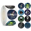 Rollo de 500 pares Feliz Halloween Juguete para niños Animal Gracias Etiquetas Adhesivas Decorativas