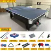 Mesa de Billar Cuatro en Uno, Multifuncional, Automática, Para Uso Doméstico, Interior, Tipo Estándar, Mesa de Tenis de Mesa Estilo Americano para Adultos, Dos en Uno