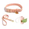 En stock traje de correa y collar impermeable de PVC para perro traje para perro pequeño mediano grande cuerda para pasear perro collar collar