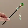 Pasador Imitación Ébano Estilo Antiguo para Mujer, Accesorios Modernos Han Dynasty Cheongsam, Pasador de Madera, Nuevo Pasador con Borla Chinoiserie Super Hada