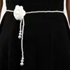 Corrente de Cintura com Franja de Concha CrossPearl Estilo Boêmio Pingente de Concha Decoração de Cintura Multicamadas Combinação para Roupas Femininas