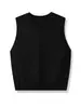 Chaleco de Punto Básico de Lana Merceizada 100% Color Sólido para Primavera y Otoño, Cuello Redondo, Sin Mangas, Suéter de Punto para Mujer, Top con Temperamento