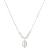 Collar minimalista de plata con perla en forma de V para la clavícula, delicado y alarga el cuello, collar fino de plata moderno y versátil