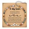 Pulseira Onda de Pedra Natural de 4mm Novo Produto Transfronteiriço da Amazon, Pulseira Ajustável com Fecho Lagosta e Pingente Onda Feminino