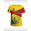 Camiseta Moda 2026 África Ghana Estampado 3D Camiseta Casual de Cuello Redondo para Hombre Camiseta Deportiva de Verano con Cuello Redondo y Manga Corta