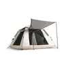 Barraca automática para camping ao ar livre fornecimento no local instalação sem ferramentas para 5-8 pessoas para aumentar o camping cola prateada UV ventilação