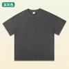 17 Colores Verano Niebla Peso Pesado 300g Hilo Doble Algodón Puro Camiseta Color Sólido Holgada Oversize Marca de Moda Cuello Redondo Manga Corta t