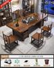 Mesa de té y silla de madera maciza de gran tamaño, conjunto uno en uno, cinco sillas, nueva mesa de centro china para el hogar, mesa de té de oficina de una pieza