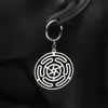 Pendientes de aro Hekate de corte nuevo estilo europeo y americano transfronterizos de acero inoxidable moda temperamento pendientes de acero de titanio joyería