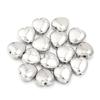20 piezas/Paquete CCB Amor Cuentas CCB Corazón de Durazno Color Acero Colgante Pequeño diy Pulsera Collar Accesorios de Joyería con Cuentas