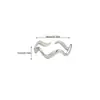 Tendencia Nueva Transfronteriza Anillo Ancho de Acero Inoxidable con Textura Geométrica para Hombres y Mujeres Irregular Acero de Titanio Anillo de Lujo de Gama Alta