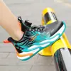 Tênis Esportivo Infantil Respirável de Malha 2025 Novo Outono Sapatos de Estudante para Meninos Tênis de Basquete de Couro Tênis de Meninos com Amortecimento