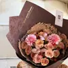 Papel Dourado Flor Prata Embalagem Borboleta 150g Espessado Rígido Papel de Embalagem para Buquê de Luxo Embalagem de Flores Material Floral
