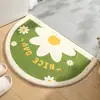 Tapete de Entrada Doméstico Absorvente Macio Imitação de Caxemira Desenho Animado Semideslizante para Banheiro Porta de Banheiro