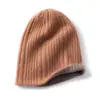 Nuevo Gorro de Punto de Cachemira para Otoño e Invierno Unisex Cálido con Protección para las Orejas Gorro de Punto con Patrón Trenzado Estilo Coreano