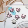 Internet Celebrous Explosive Nail Art Crystal Pile Drill Finished Super Flash Crooked Heart Retangular Right Angle Handmade Pearl Nail Ornament