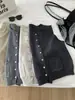 Colete de tricô redondo com borda enrolada e bolso retrô para mulheres, peça externa outono/inverno 2026, corte solto, emagrecedor, top casual para sobrepor
