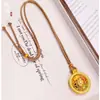 Colgante de Brújula de Carpa de Resina Antigua Chapado en Oro de Alta Retención de Color Cadena Trenzada para Suéter Colgante Nuevo Estilo Chino para Mujer
