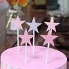 Suministros de repostería al por mayor serie de purpurina de amor de estrella grande de cinco puntas adorno para pastel adorno para boda