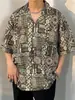 Camisa Floral Estilo Francés para Hombre Estilo Hong Kong Vintage Floral Casual Combinable Dulce Estilo Chanel Moda Camisa de Media Manga