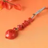 Llavero de Arena Roja de Alto Contenido, Colgante para Bolso de Cinabrio Natural Genuino, Amuleto de Nube Auspiciosa, Adorno, Venta Directa del Fabricante