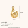 Estilo Cruzado Europeo y Americano Ins Golondrina Cola de Pez Corazón Personalizado Mariposa Colgante Acero Inoxidable Chapado en Oro de 18K Accesorio Colgante Pequeño para Mujer
