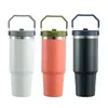 Copo de Gelo de Aço Inoxidável de Grande Capacidade Copo Térmico com Gravação Portátil para Carro Copo com Canudo Copo Frio Impressão Personalizada