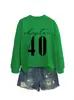 Capítulo 40 Amazon eBay Loja Independente Casual Confortável Feminino Outono Inverno Gola Redonda Manga Longa Moletom Camisa Base