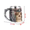 Copa de Vino Calavera Taza Calavera de Resina Copa de Vino Tinto Calavera Revestimiento Interior de Acero Inoxidable Suministros de Halloween