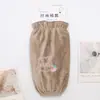 Mangas Longas Femininas para Outono e Inverno, Bordadas com Letras e Flores, Mangas Protetoras de Veludo, Mangas Anti-Manchas, Atacado do Fabricante