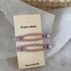 2 Peças de Prendedor de Cabelo Xadrez Colorido com Strass para Franja Grampo de Cabelo Lateral Acessórios de Cabelo Coração de Menina Novos Acessórios de Cabelo