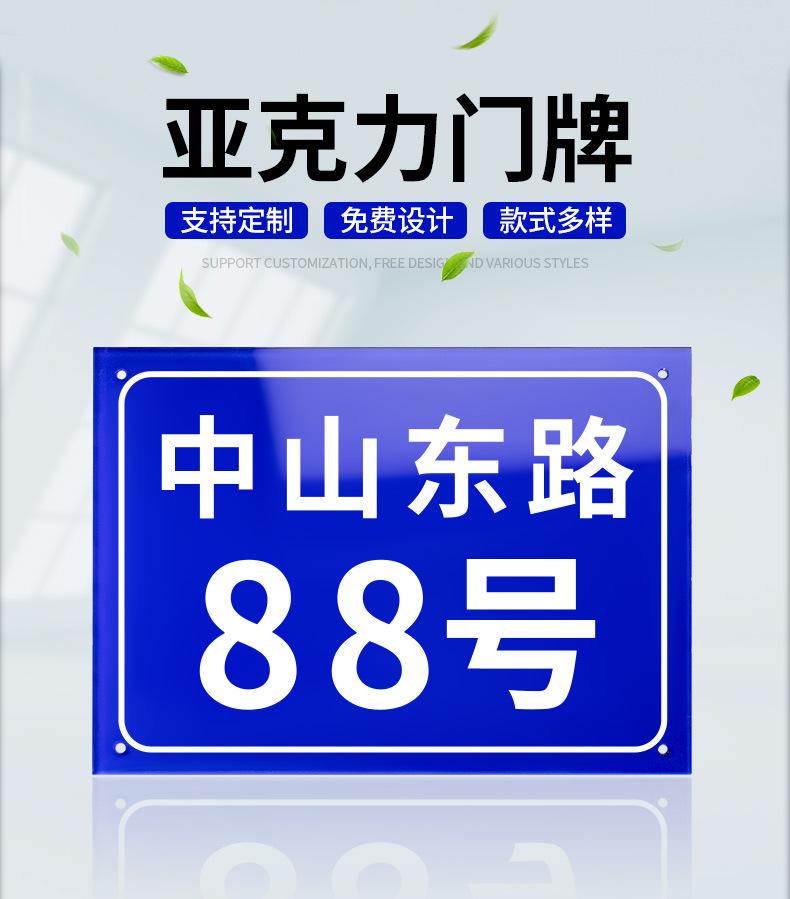 门牌号码牌