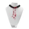 Gótico Europeu e Americano Gola de Contas Gota de Sangue Vermelho Gargantilha Corrente de Pescoço Sangue Falso Cristal de Imitação Franja Joias de Halloween