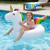 Anillo de natación inflable de unicornio para adultos, anillo de natación inflable de montaje, anillo de natación de 120 cm, anillo de unicornio grande