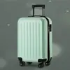 Maleta de Color Macaron con Raya Vertical y Ruedas Universales, Equipaje de Mano de 20 pulgadas, Maleta de Carrito Simple con Patrón y Logo Personalizables