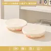 Prato de cozimento a vapor de cerâmica de alto valor estilo japonês com três compartimentos, novo prato dividido doméstico, prato de salada, prato para perda de peso, louça de cerâmica
