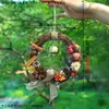 Flores Secas Naturais Frutas Secas Guirlanda Pinhas Sinos de Vento Enfeites Pendurados Decorações de Pátio Externo Decoração de Parede de Casa Feita à Mão