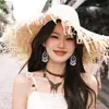 Aretes Largos de Borlas Estilo Étnico para Mujer, Aretes de Flor Azul, Ganchos para Oreja Retro, Diseño Nicho, Aretes Únicos