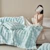 Manta de sofá de lujo de nicho de tendencia, manta de imitación de piel de conejo, manta de siesta, toalla de cama de invierno gruesa con más terciopelo