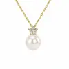 Collar de Perlas Artificiales Nuevo Europeo y Americano Transfronterizo de Amazon Cadena de Clavícula Versátil de Moda de Cobre Lujo Ligero Joyería para Mujer Venta al por Mayor
