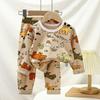 Pijama infantil terno Primavera Lycra Algodão Bebê Underwear Meninos Roupas Domésticas Meninas Roupas de Outono Calças Roupas Infantis Atacado